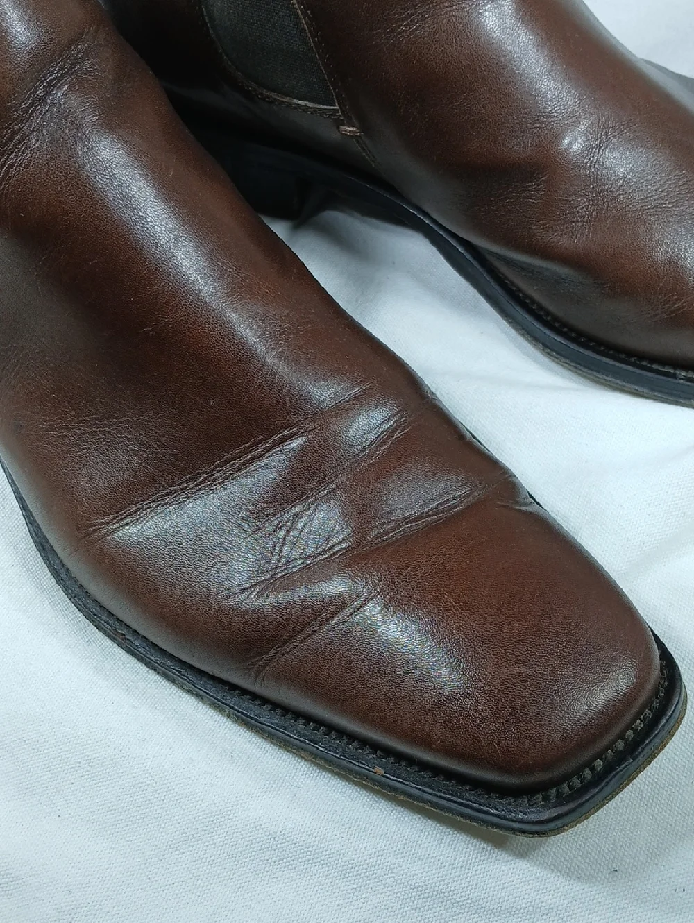Kenneth Cole New York Men's Brown Leather Chelsea Boots